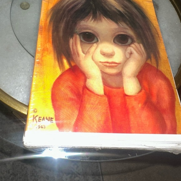Vintage Keane Greeting Cards – Sealed Pack – 1963 Big-Eyed Art - Picture 2 of 3